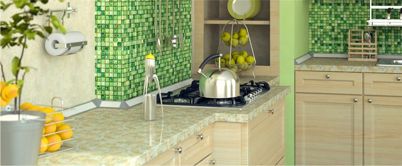 aluminum foiled pvc triangle kitchen plinth