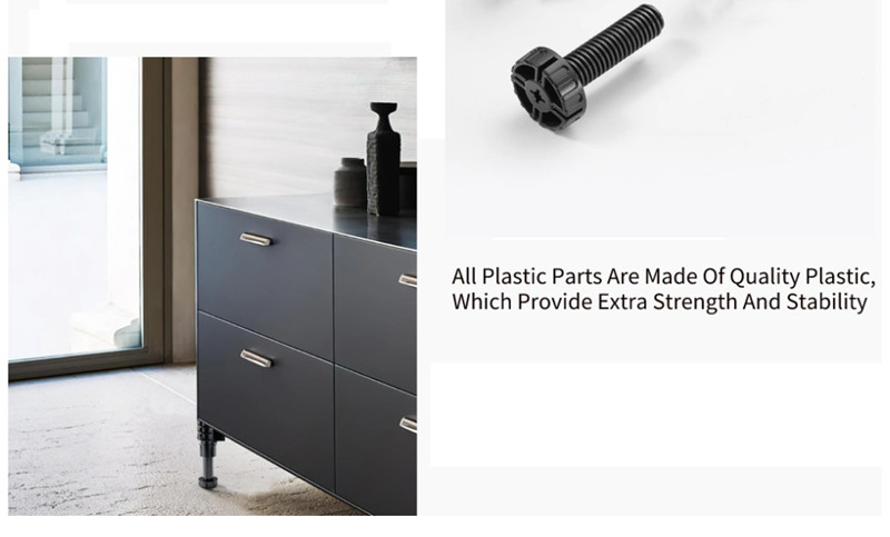 plastic adjustable cabinet legs plinth