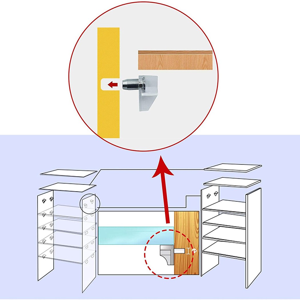 Plastic Clear Shelf Support Pins