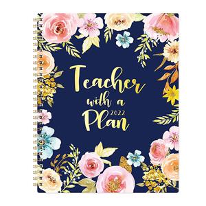 Planificador semanal de maestros en espiral A4