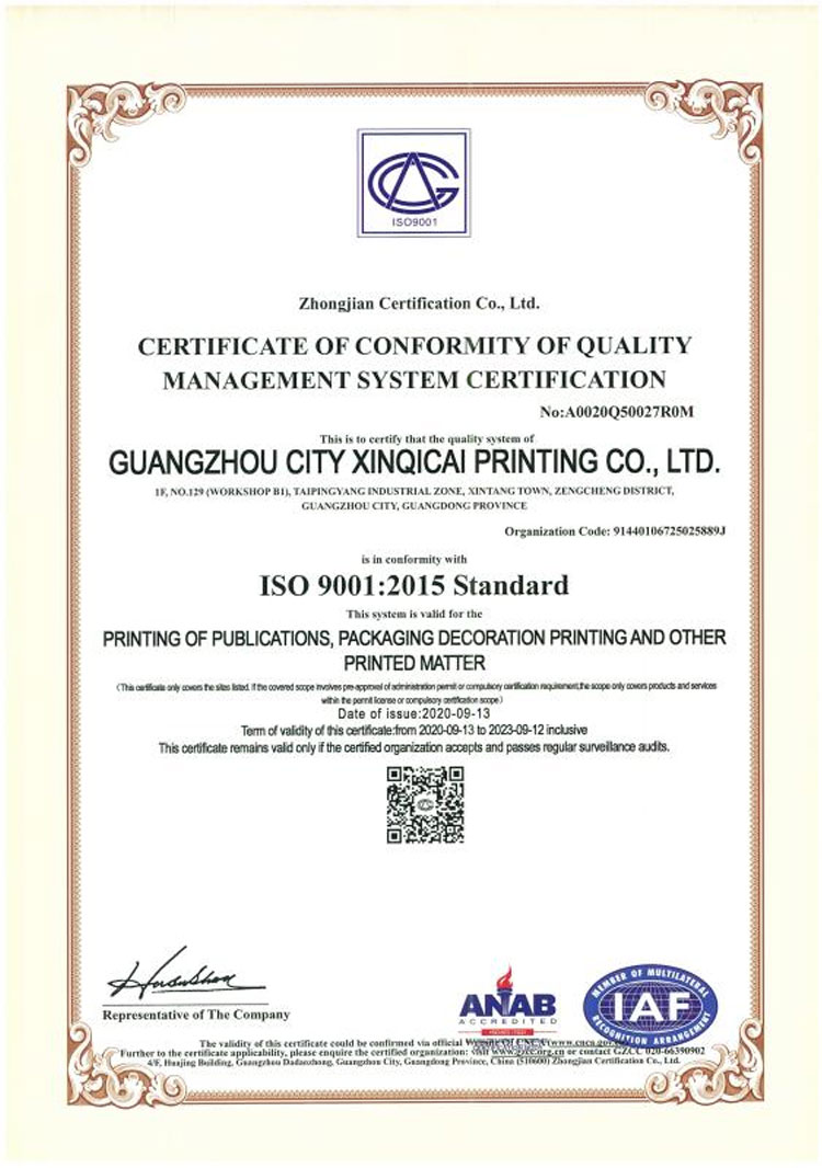 ISO9001 Certifications