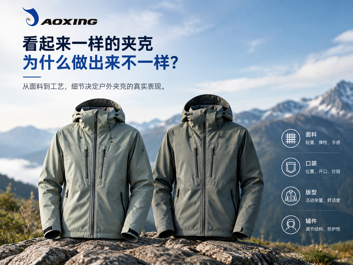 A Outdoor Jacket: Manufacturing Differences Hidden in the Details