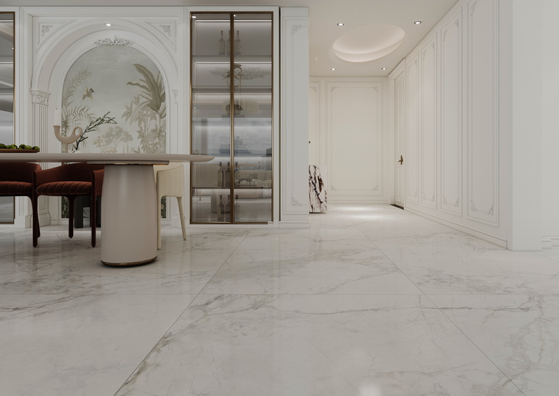polished porcelain tiles with glossy surface