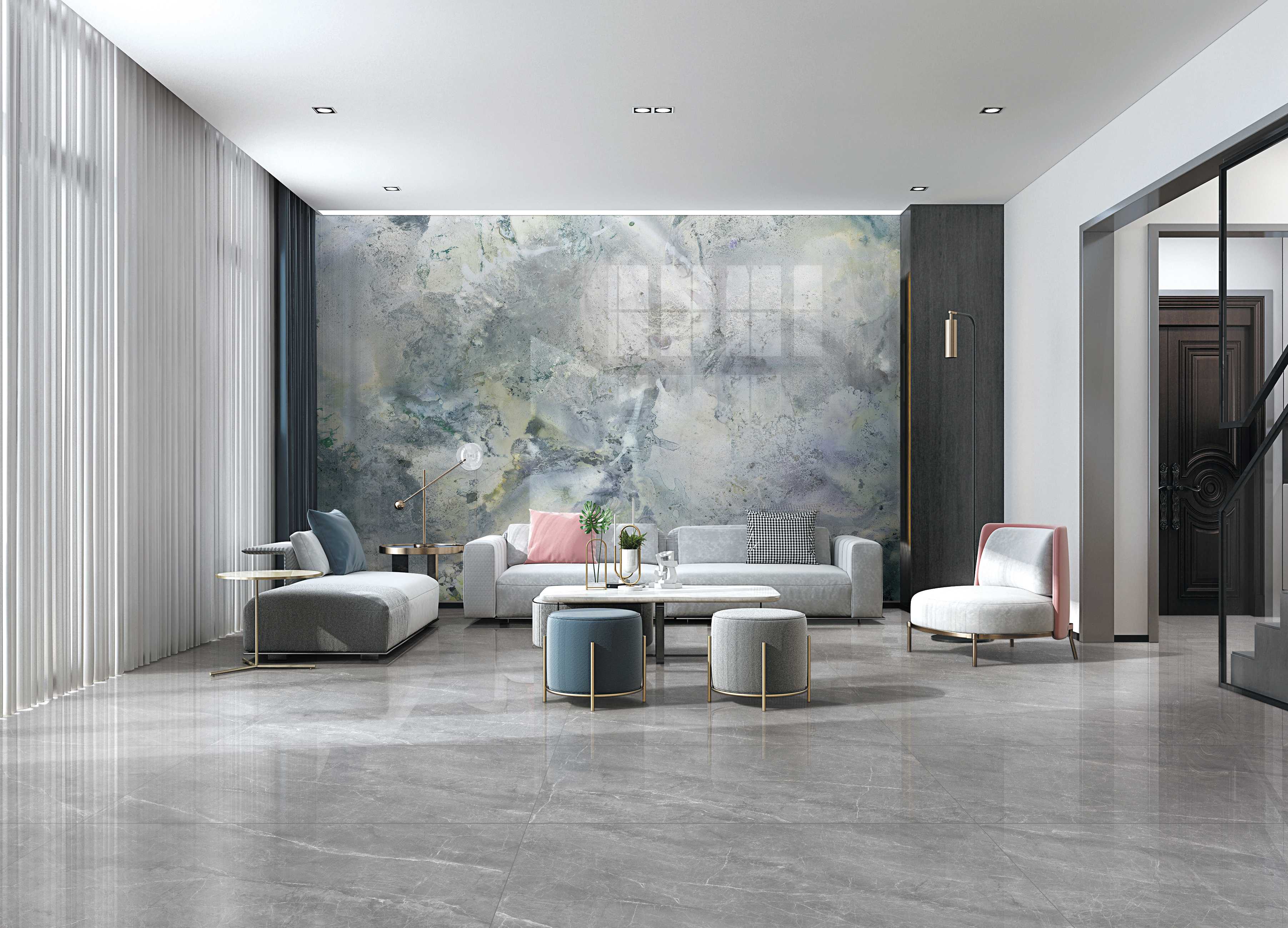 ultramarine glossy sintered slabs