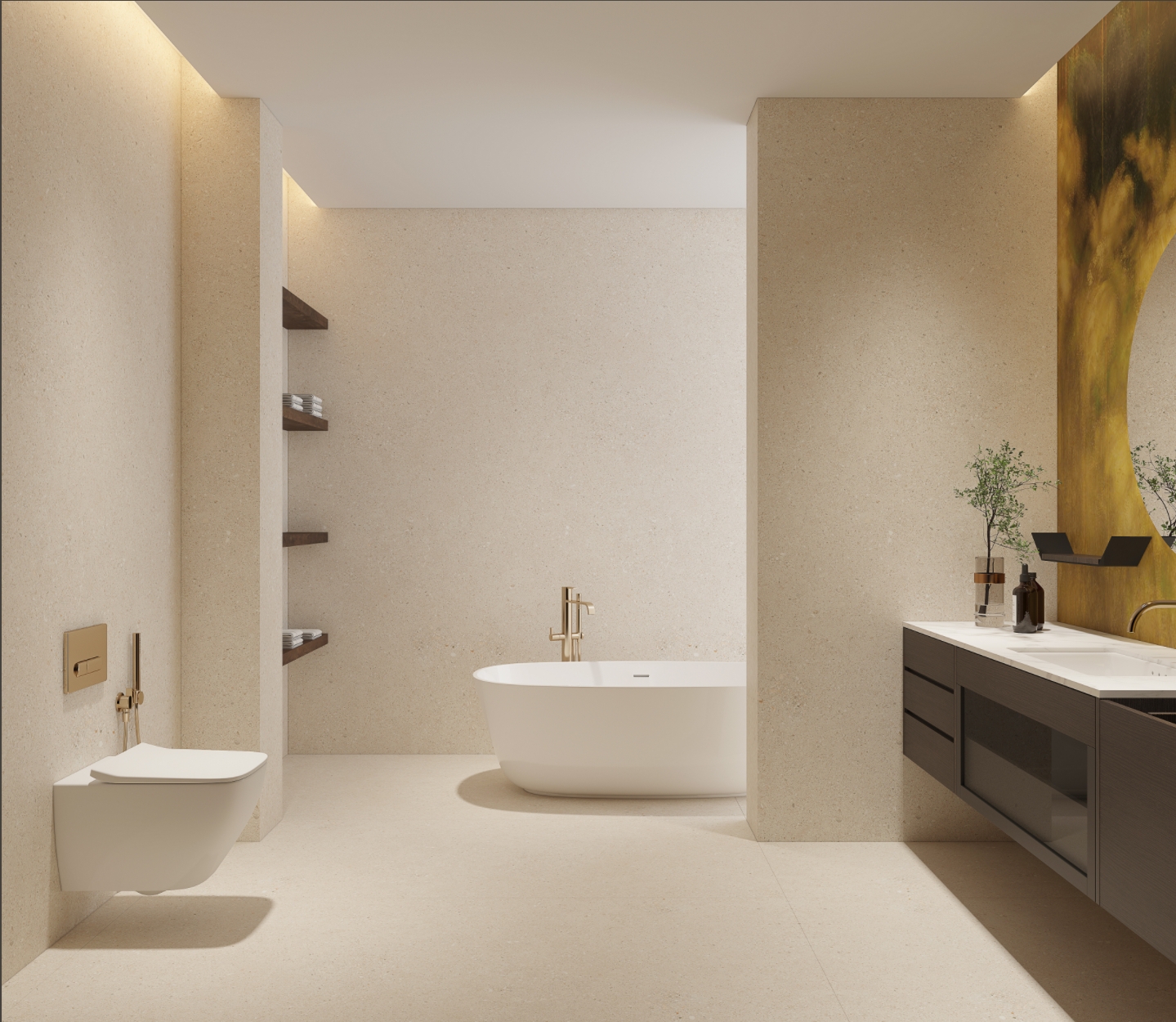 white cream sintered slabs
