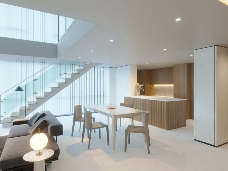 Is sintered stone flooring glossy or matte?