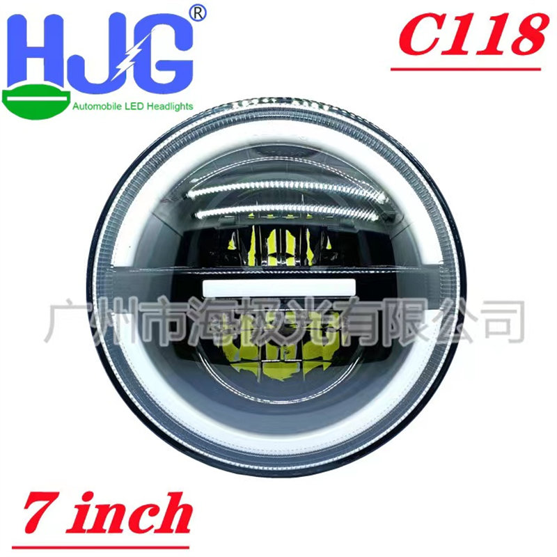 7 Inch Round Led With Turn Signals Headlamp