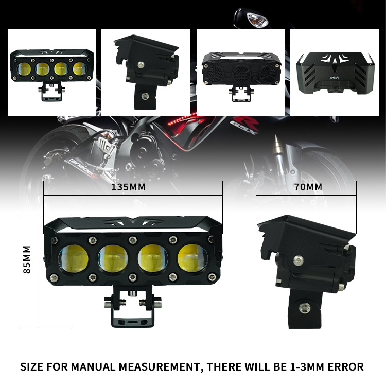 Китай LiuHJG 4 Led 50w Высокое качество Водонепроницаемая двухцветная противотуманная фара для мотоцикла, производитель