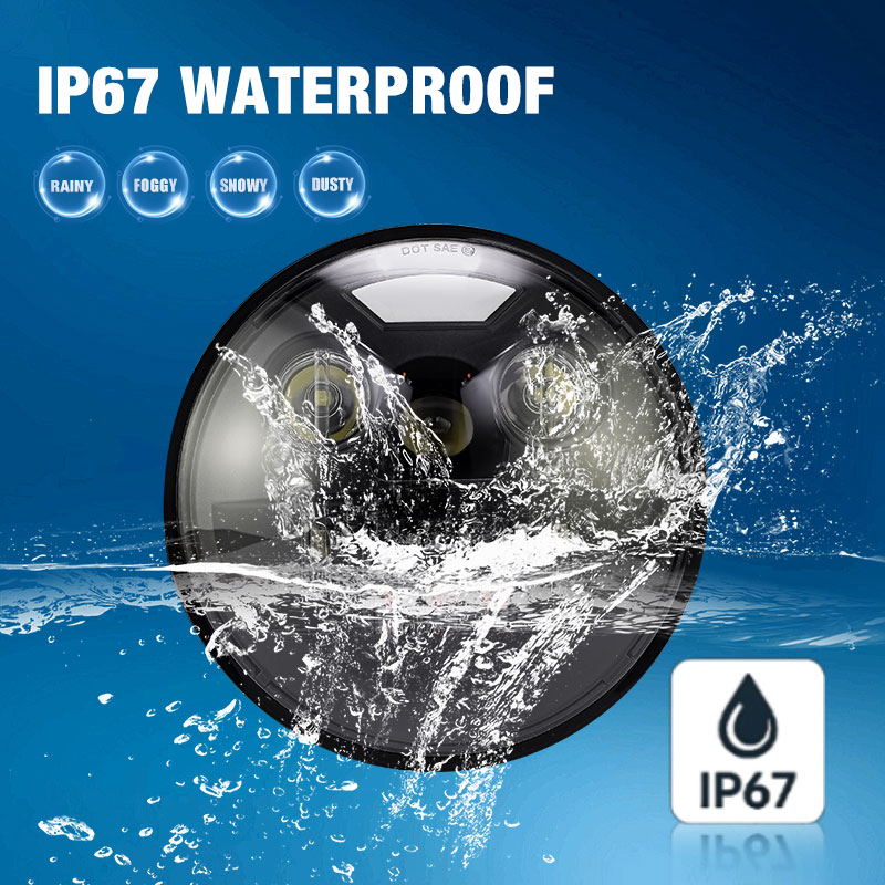 LiuHJG 7 Inch Round 12 to 80 Volts 40 Watts Auto Led Headlight Motorcycle Driving Lights