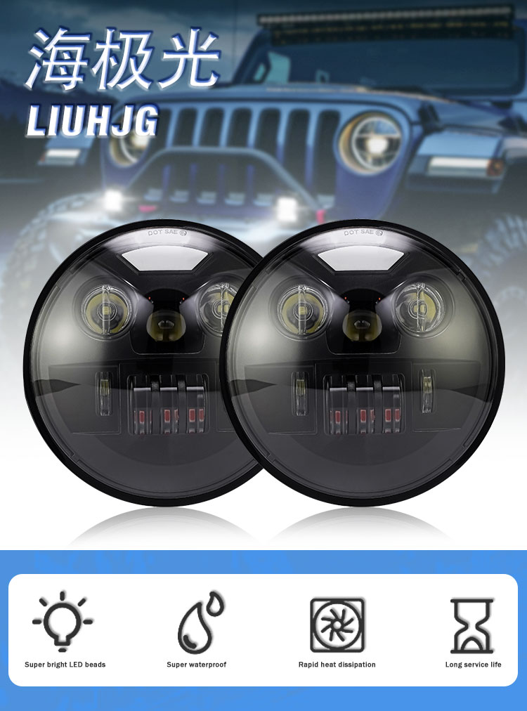 7 inch round led headlight