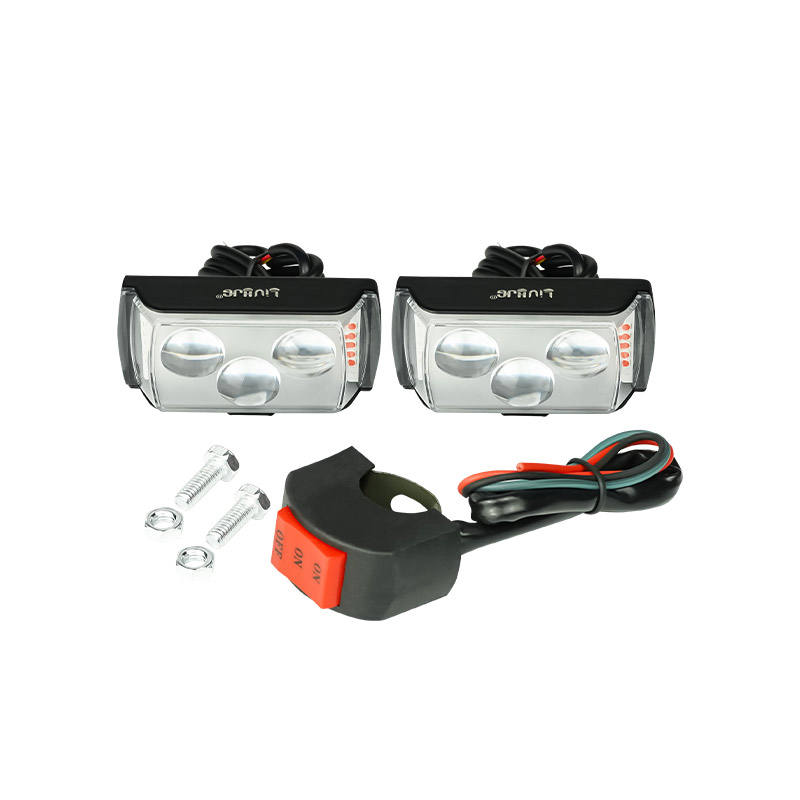 مصباح عمل قاد للدراجات النارية LIUHJG بقوة 37 واط، مقاوم للماء بمعيار IP67 | مصباح ضباب للدراجات النارية مع مفتاح تشغيل