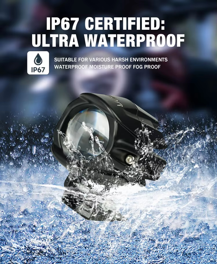 LIUHJG Wholesale High Power Driving Lamp 3 Colors Mini Spotlight Led Motorcycle Fog Light