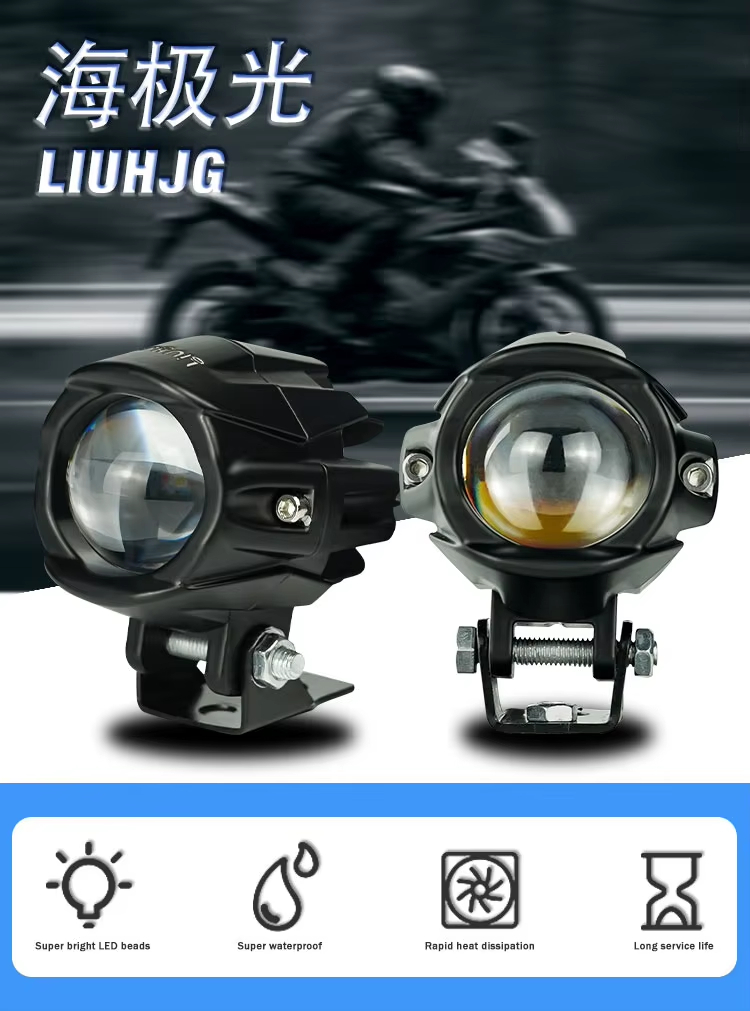 LIUHJG Wholesale High Power Driving Lamp 3 Colors Mini Spotlight Led Motorcycle Fog Light
