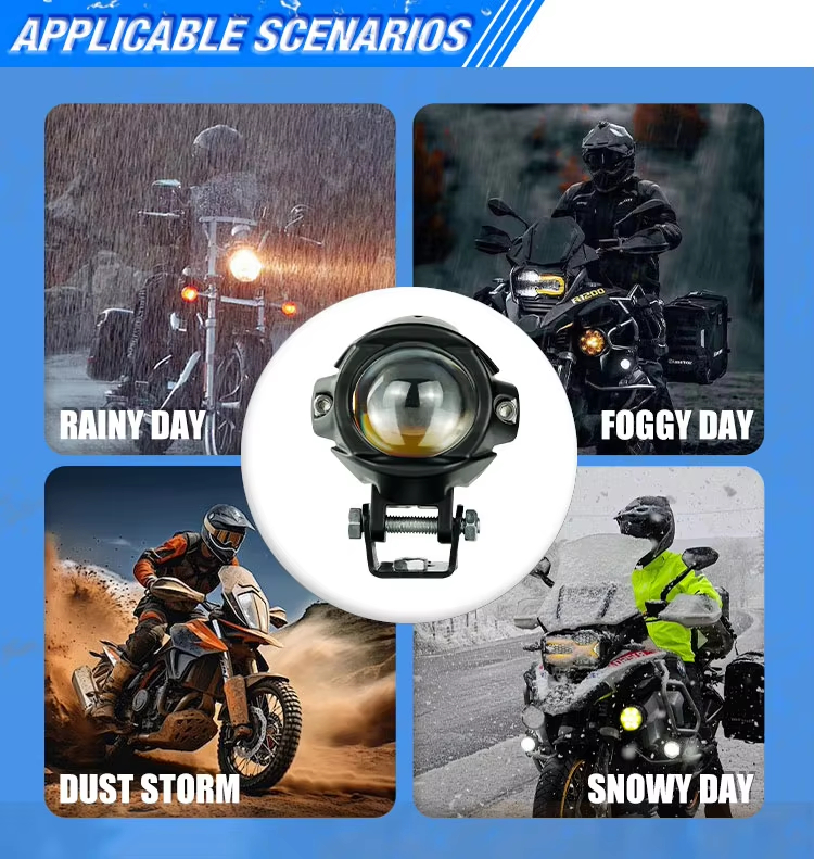 LIUHJG China High Power Driving Lamp 3 Colors Mini Spotlight Led Motorcycle Fog Light