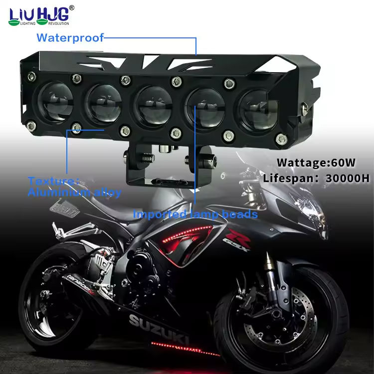LIUHJG OEM ODM 5 Lens Projector Motorcycle Lighting Auto Led Fog Lights for Motorbike Cars