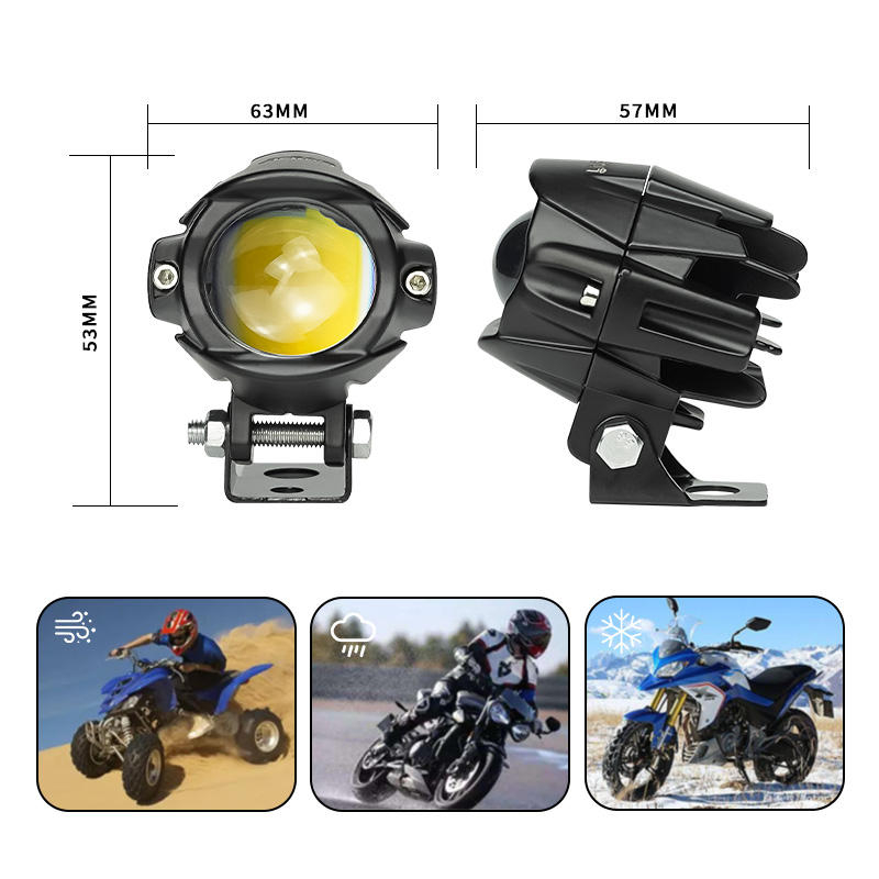 Liuhjg Motorcycle Lighting Systems 12-80v Spotlight High Brightness Led Auxiliary fog Lights