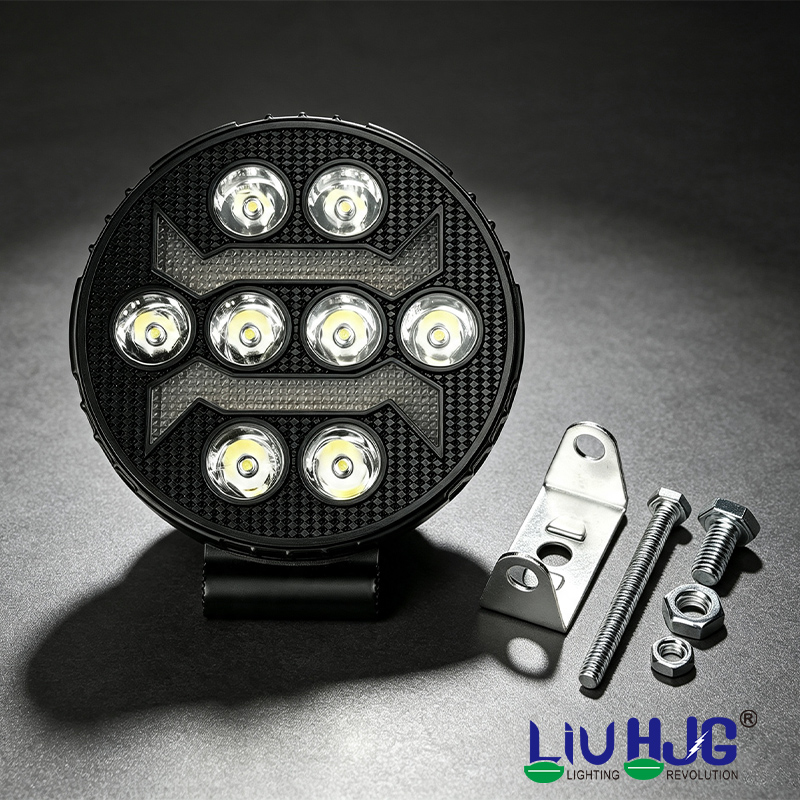 ไฟมอเตอร์ไซค์อลูมิเนียมอเนกประสงค์ 12-80V กันน้ำ IP67 ไฟทำงาน LED สำหรับมอเตอร์ไซค์