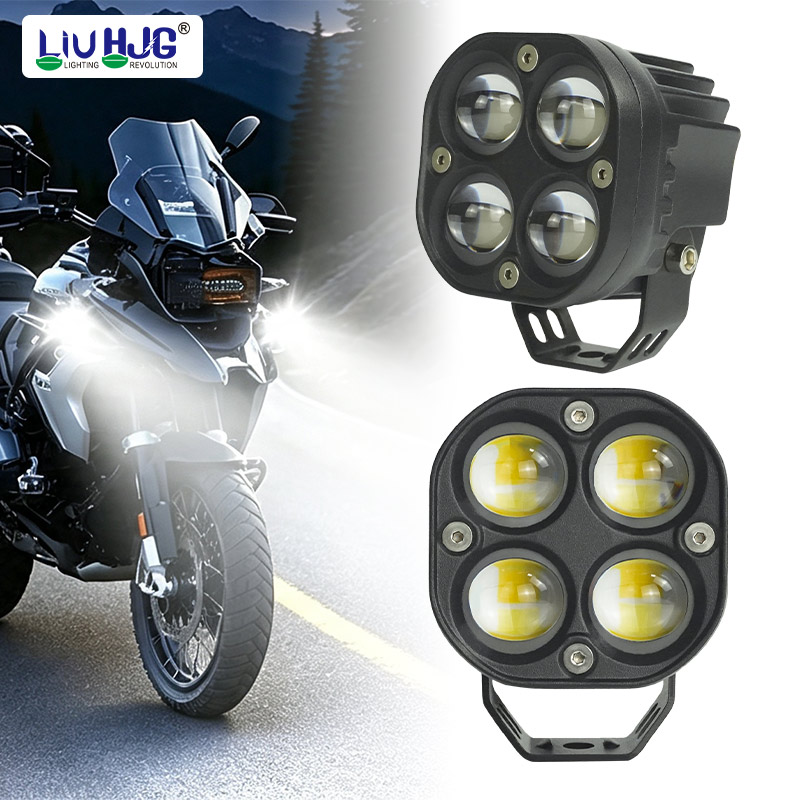 ไฟตัดหมอก LED 12V สำหรับรถจักรยานยนต์ ไฟสปอตไลท์ ไฟตัดหมอกโปรเจคเตอร์สำหรับรถยนต์