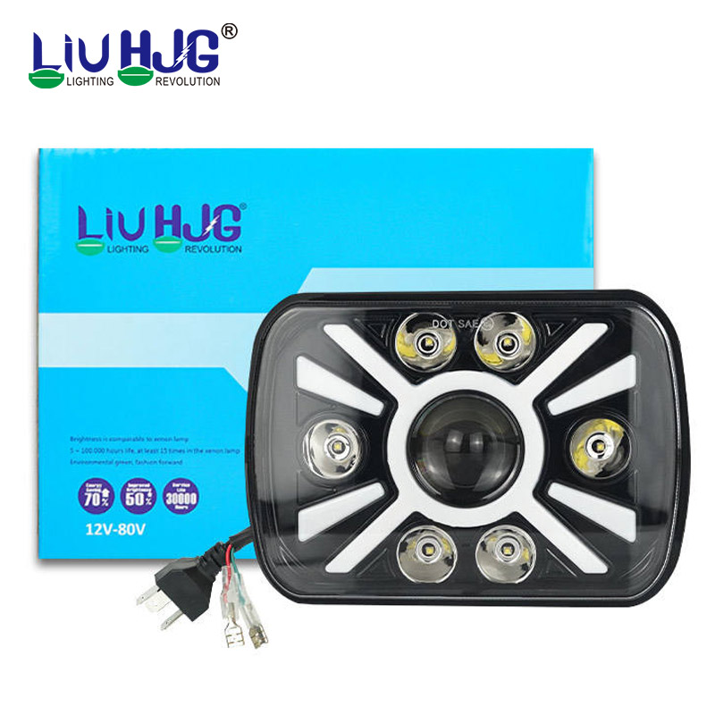 7인치 초고휘도 사각형 LED 헤드라이트 (방향지시등 포함)