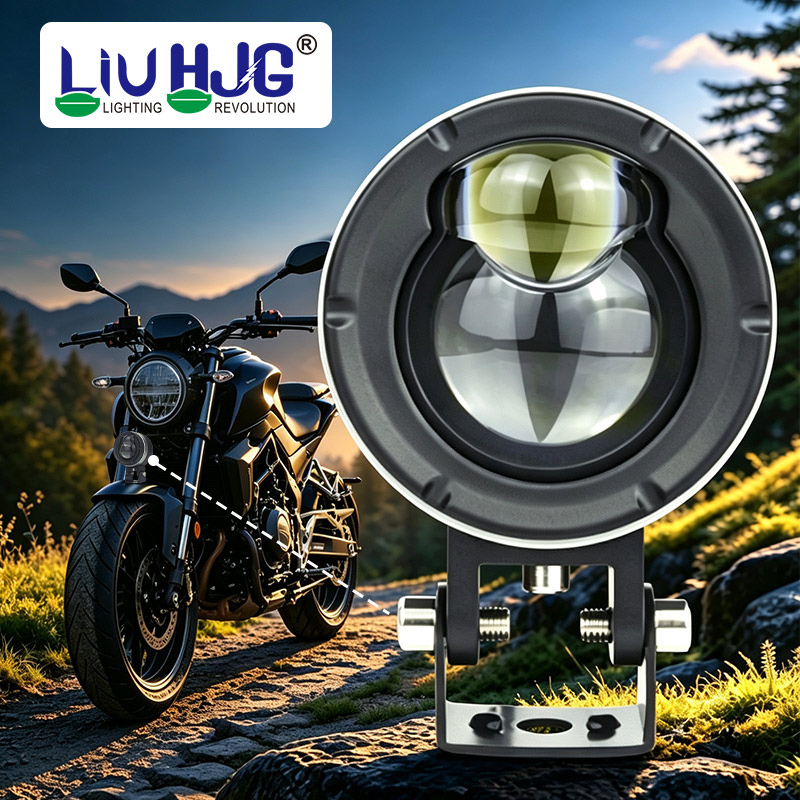 ไฟสปอตไลท์ LED สำหรับมอเตอร์ไซค์สีดำ 12 โวลต์ ไฟสปอตไลท์สำหรับมอเตอร์ไซค์จำหน่ายแล้ว