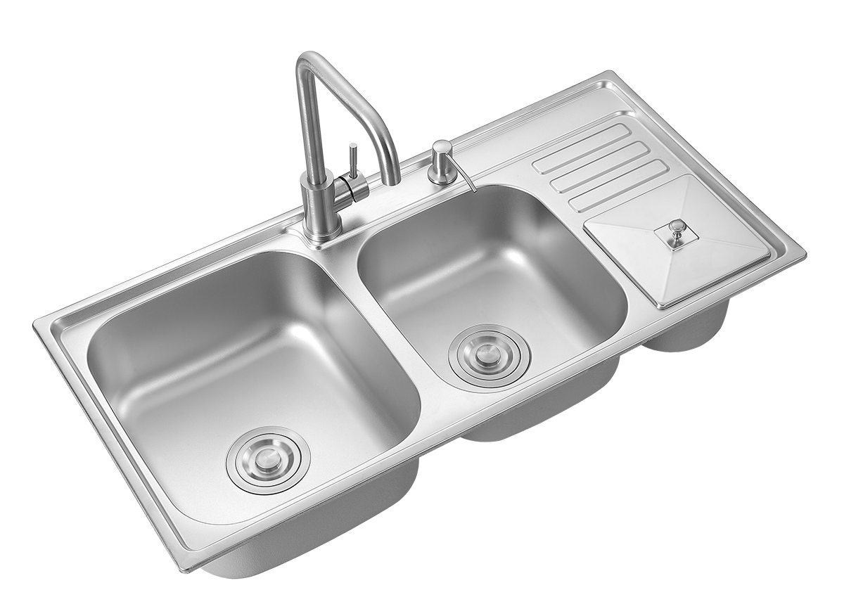 Stainless Steel Double Bowl pressed Kitchen Sink