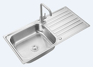 Single Bowl With Tray Freestanding Kitchen Sink