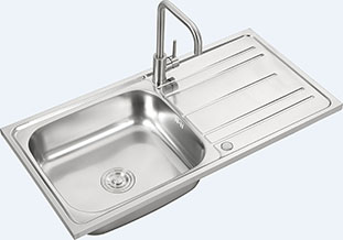 Single Bowl Freestanding Stainless Steel Sink