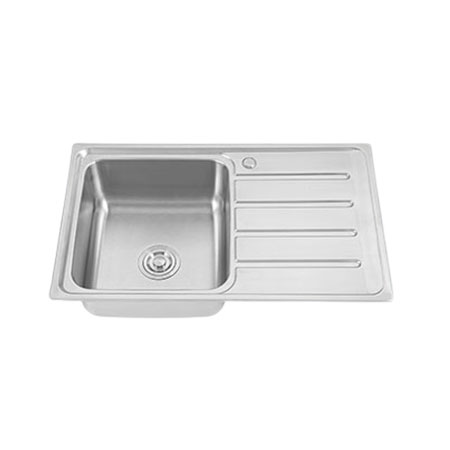 Stainless Steel Sink Single Bowl With Drainboard