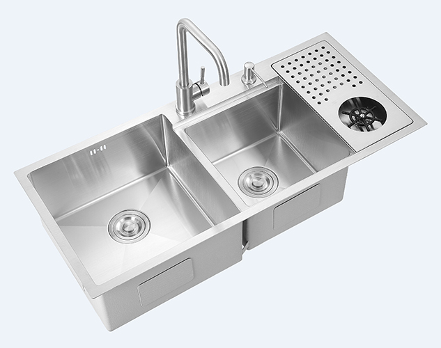 Double Pressing Sink From China With Tray