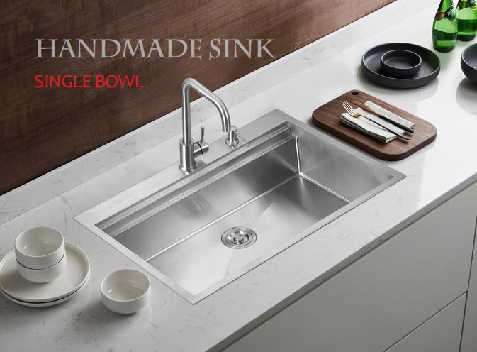 double bowl sink with tray
