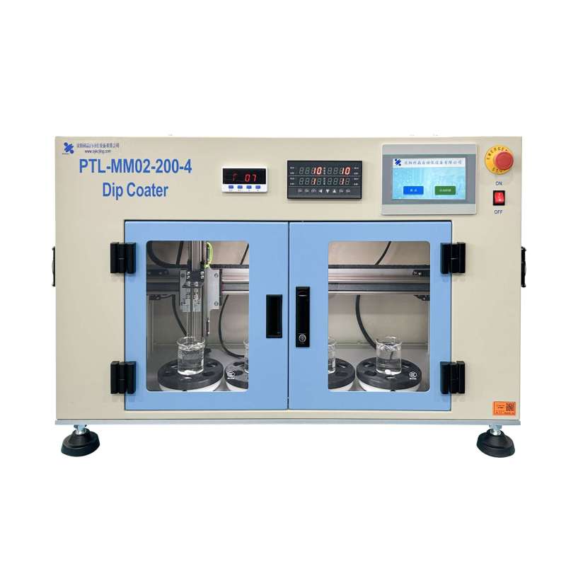 マグネティックスターラーと加熱機能を備えた4ポジションディップコーター