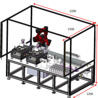 Tavolo di rettifica e lucidatura semiautomatico con collaborazione del braccio robotico