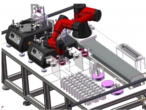 Robotic grinding and polishing workstation