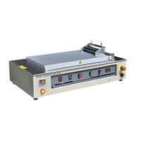 Enrobeuse de film avec lit à vide chauffant et raclette