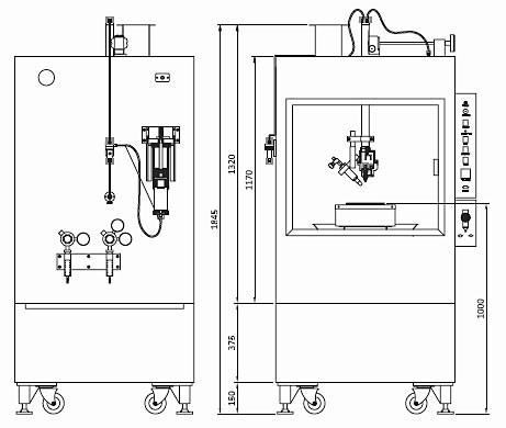 Flame assisted spray pyrolysis machine