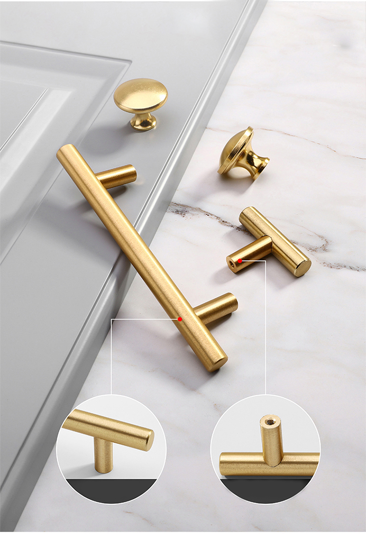 double side cabinet handle gold