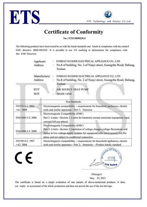 CE certification (EMC)