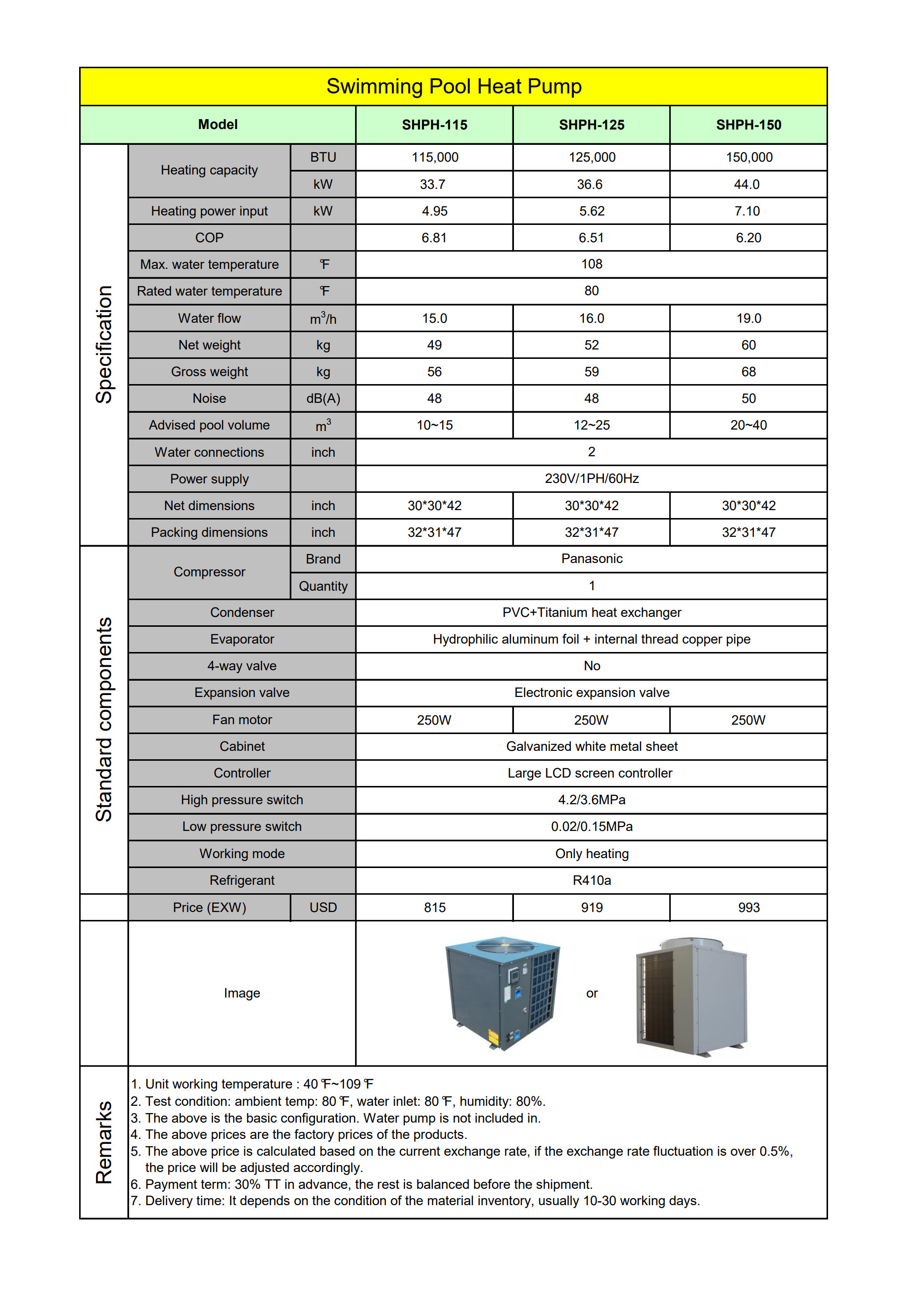 swimming pool heat pump