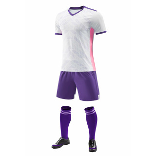 Kit Maglia Calcio, Bianco Rosa Arancio Viola