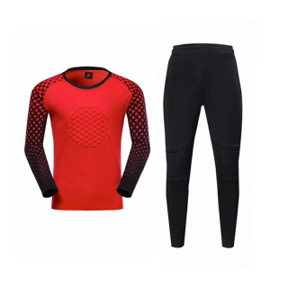 Adult goalkeeping uniforms long sleeved goalkeeper shirts and pants