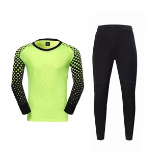 Adult goalkeeping uniforms long sleeved goalkeeper shirts and pants
