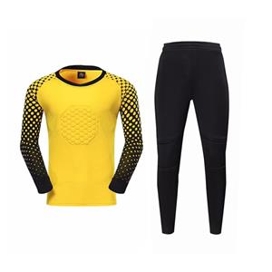 Adult goalkeeping uniforms long sleeved goalkeeper shirts and pants