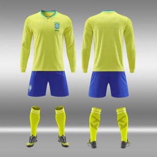 Long Sleeve Men's Soccer Jersey Personalized Soccer Uniforms Set