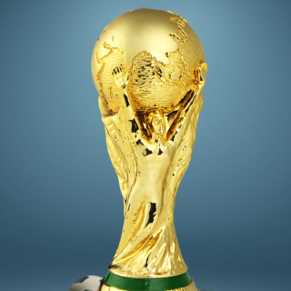 Qatar World Football fan supplies World Cup Trophy