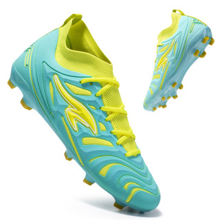 High-top fußball schuhe sommer neue stil fliegen woven atmungsaktive lange spike schuhe große größe gebrochen spike fußball schuhe