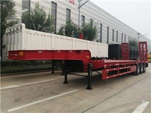 50 TON 80 TON LOW BED OR FLAT BED SEMI TRAILER FOR CONTAINER OR LARGE SCALE EQUIPMENT TRANSPORTATION