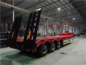 50 TON 80 TON LOW BED OR FLAT BED SEMI TRAILER FOR CONTAINER OR LARGE SCALE EQUIPMENT TRANSPORTATION