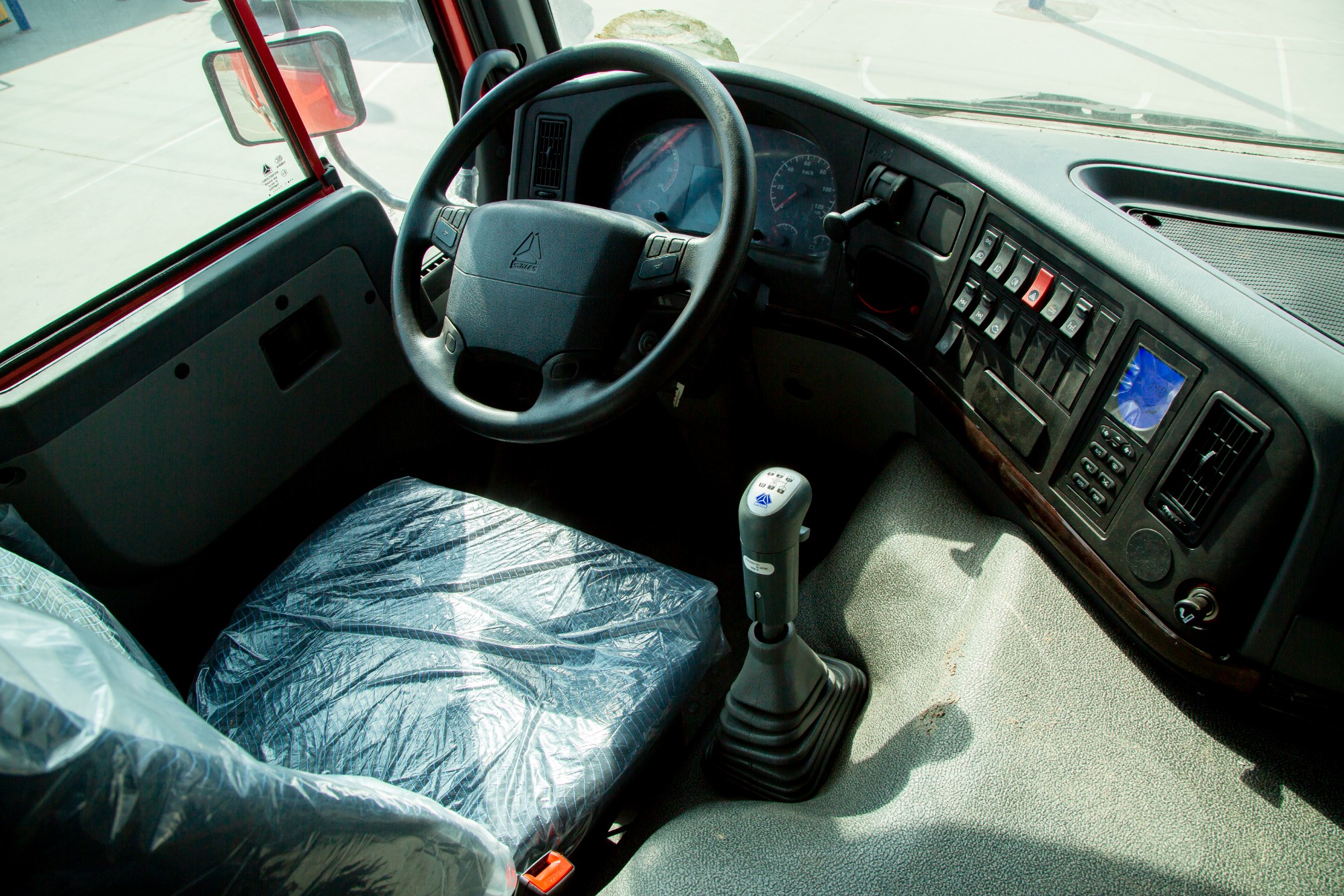 Used dump truck original left-hand drive not converted with new cabin and new tires