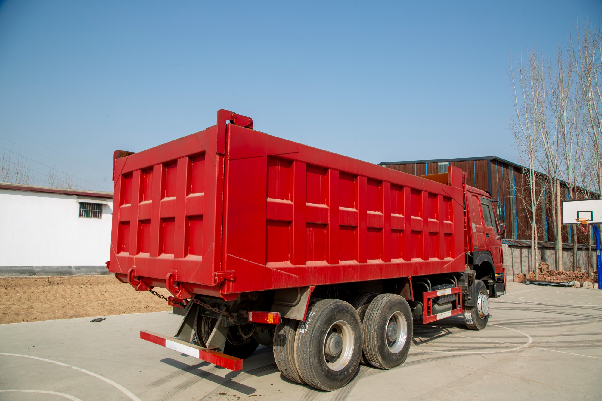 Used dump truck original left-hand drive not converted with new cabin and new tires