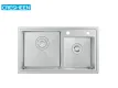 Extra Large Faricated Double Bowl SS Kitchen Sink